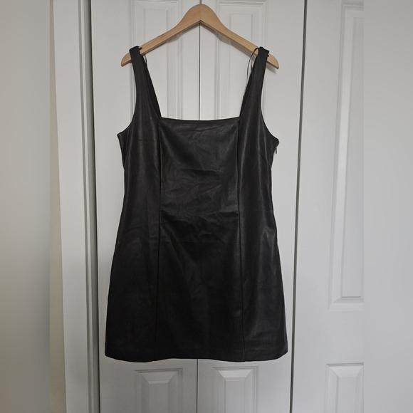 Dynamite Black Leather Dress - Picture 2 of 3